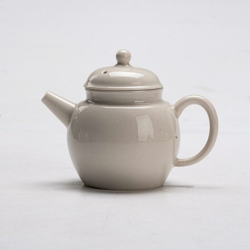Grey Glaze Simple Chic Ceramic Vintage Kung Fu Teapot