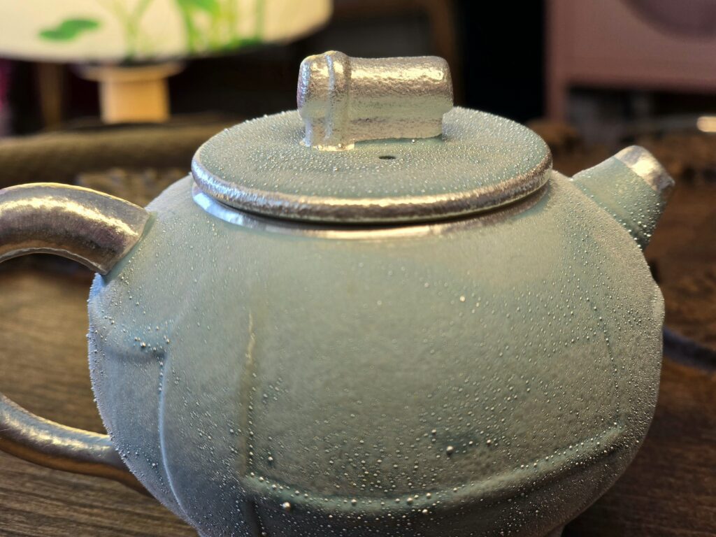 Handmade Silver Glazed Ceramic Morning Dew 100ml Chinese Teapot