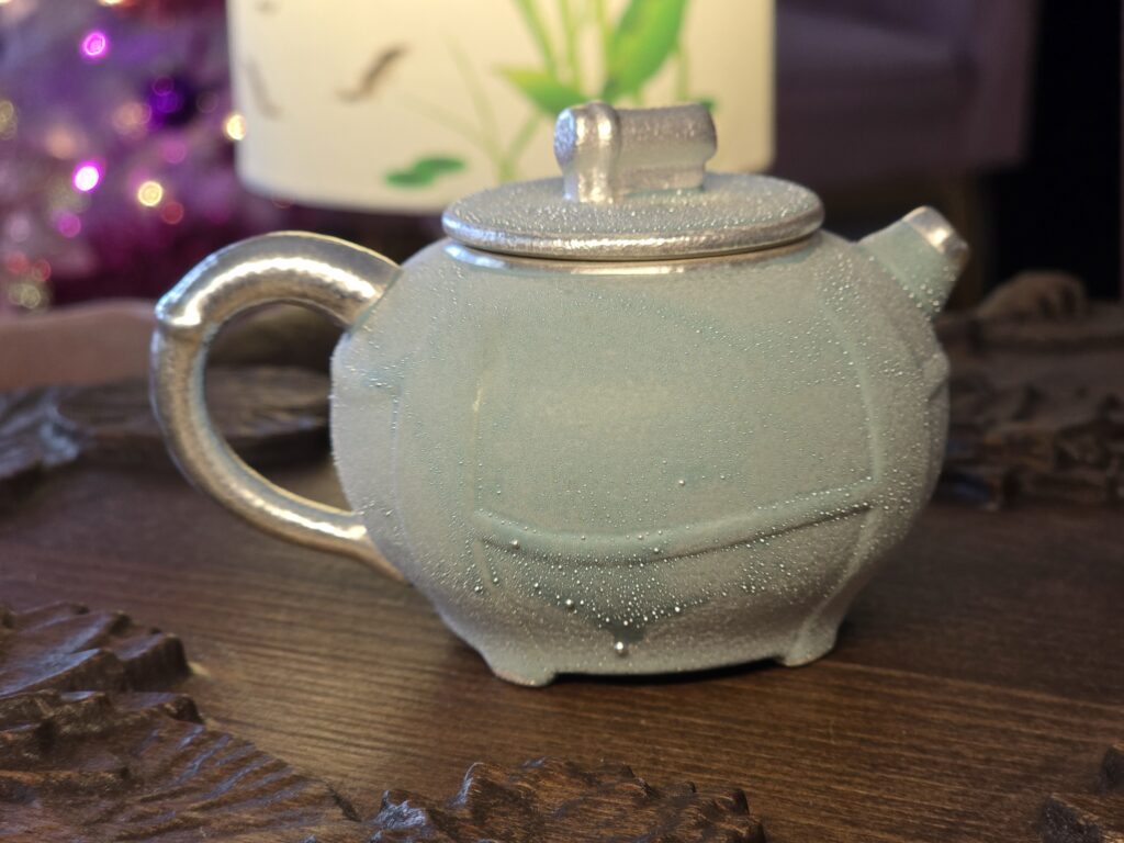 Handmade Silver Glazed Ceramic Morning Dew 100ml Chinese Teapot