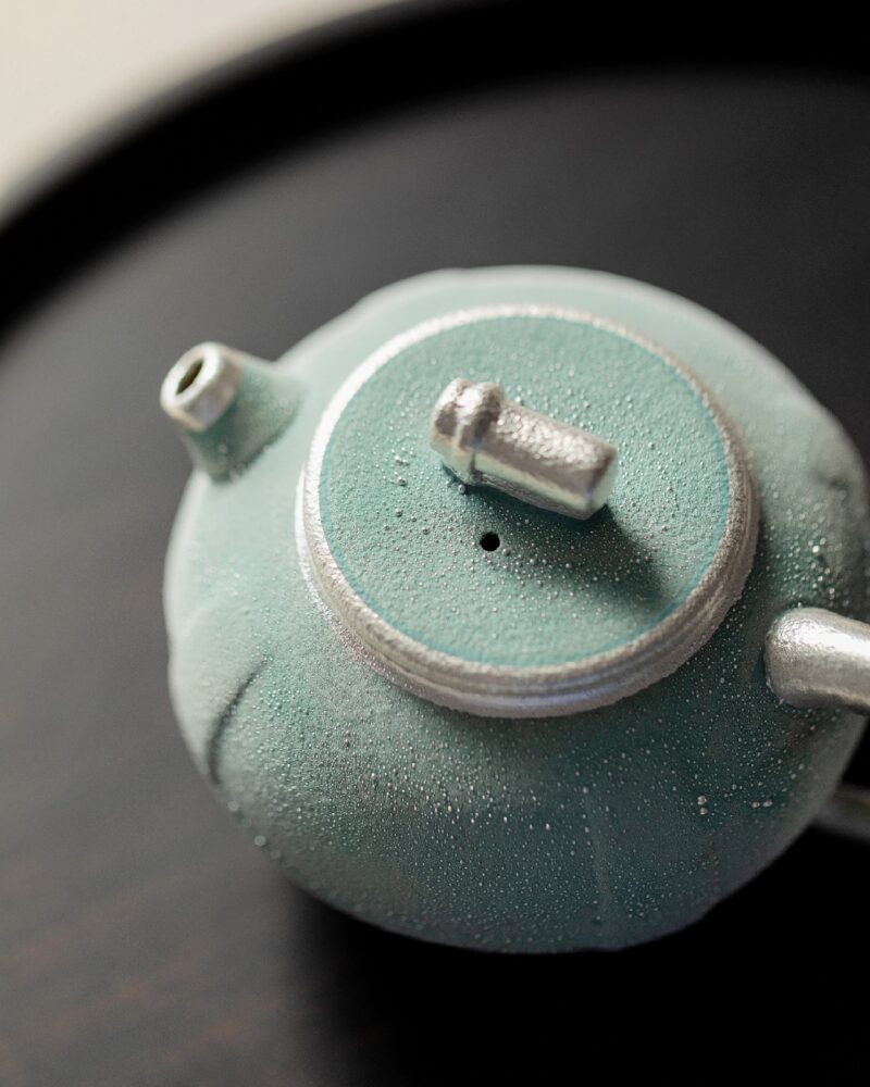 Handmade Silver Glazed Ceramic Morning Dew 100ml Chinese Teapot