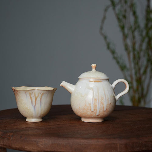 Gradient Glaze Ceramic Queen Conch Color 160ml Kung Fu Teapot