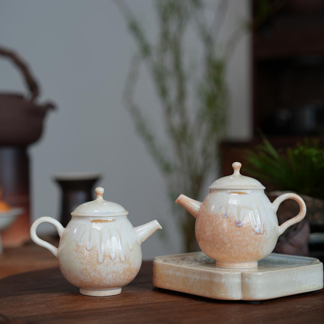 Gradient Glaze Ceramic Queen Conch Color 160ml Kung Fu Teapot