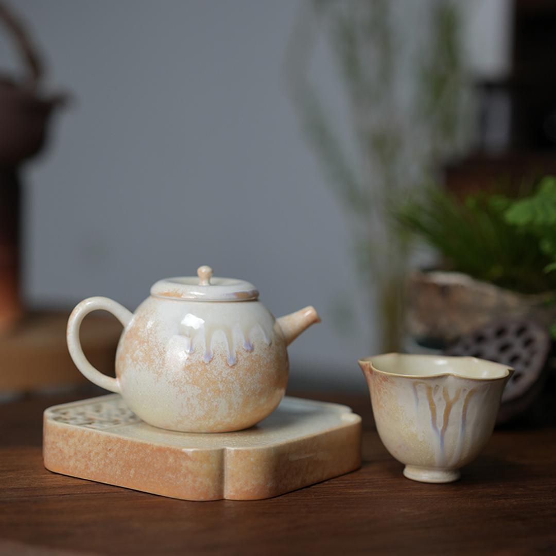 Gradient Glaze Ceramic Queen Conch Color 200ml Kung Fu Teapot